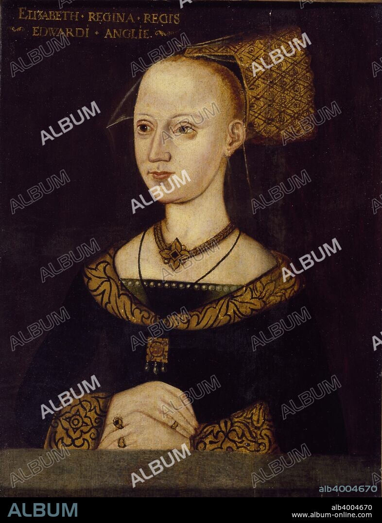 Elizabeth Woodville, Queen of Edward IV, c1500. Dimensions: height x width x depth: 41 x 32 cm.