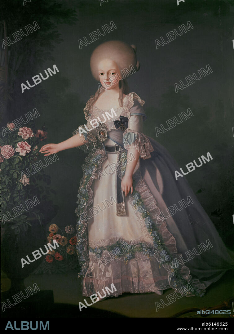 GIUSEPPE TRONI. CARLOTA JOAQUINA REINA DE PORTUGAL - 1787 - OLEO/LIENZO - 172x128 cm - NP 2416 - ESCUELA ITALIANA.