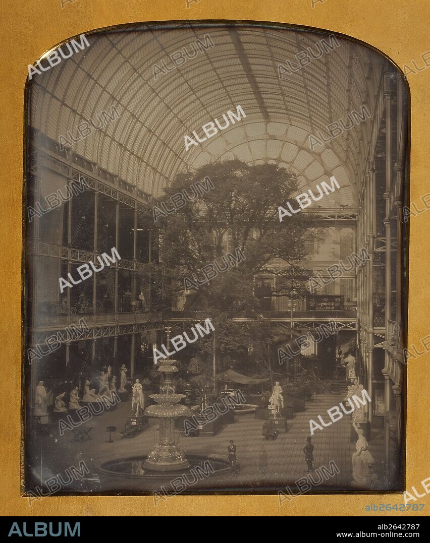 The Crystal Palace at Hyde Park, London; John Jabez Edwin Mayall, British, 1810 - 1901; London, England, Europe; 1851; Daguerreotype; Image: 30.5 x 24.6 cm (12 x 9 11/16 in.), Plate (Imperial plate): 36.7 x 31.7 cm (14 7/16 x 12 1/2 in.), Mat: 46.7 x 41.8 cm (18 3/8 x 16 7/16 in.).