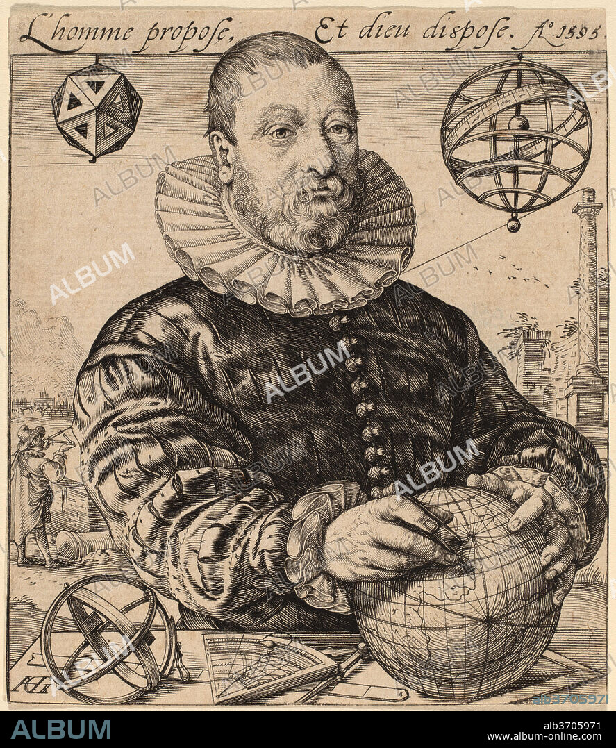 HENDRIK GOLTZIUS. Nicolaus Petri van Deventer. Dated: 1595. Medium: engraving.