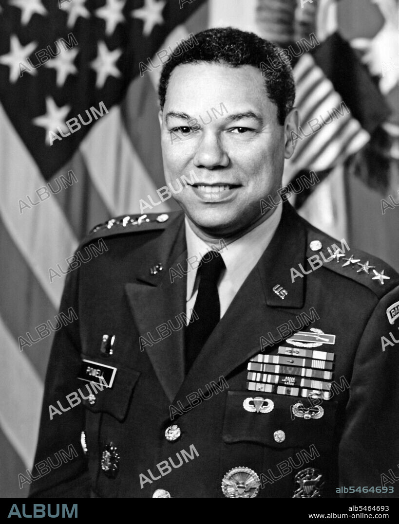 Portrait of U.S. Army General Colin Powell,  Chairman of the Joint Chiefs of Staff (Uncovered) (Official U.S. Army photograph).