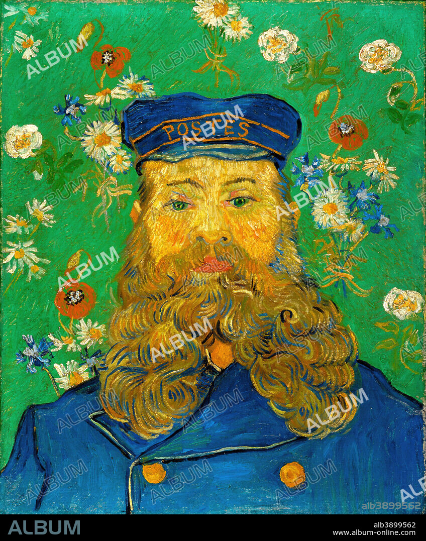 VINCENT VAN GOGH. Portrait of Joseph Roulin. Date/Period: April 1889. Painting. Oil on canvas. Height: 65 cm (25.5 in); Width: 54 cm (21.2 in).