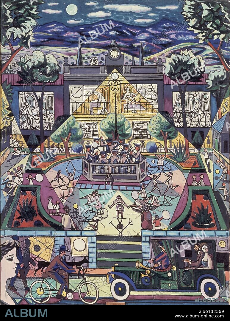 RAFAEL ZABALETA (1907-1960). 'Jardín de Quesada', 1957, Óleo sobre lienzo, 131 x 97 cm, AS01367.