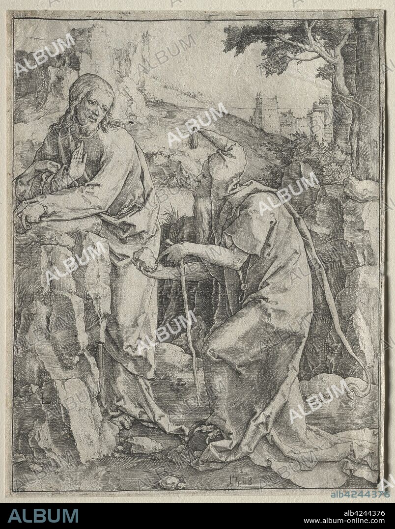 The Temptation of Christ, 1518. Lucas van Leyden (Dutch, 1494-1533). Engraving.