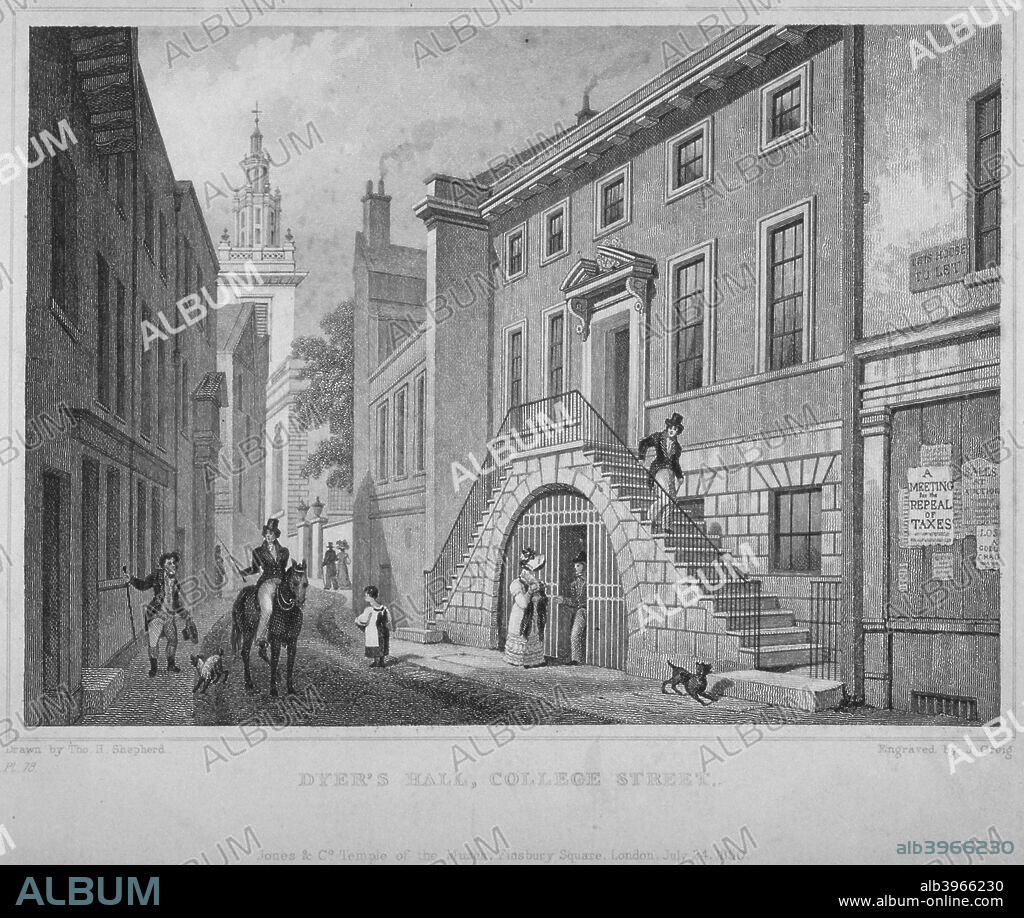 View of the Dyers' Hall, College Street, City of London, 1830.