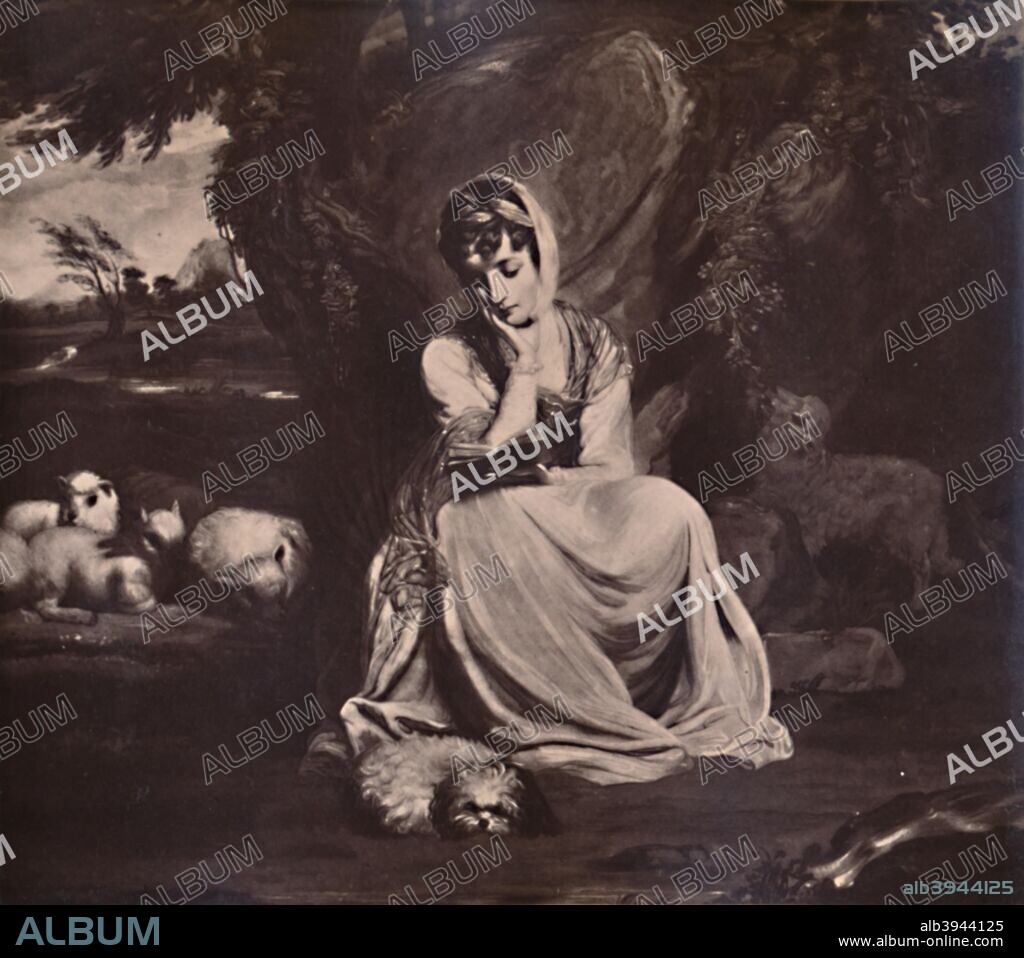 Frances Anne Crewe, Lady Crewe (1748-1818), as St Genevieve, c1773 (1894). From A Collection of Engraved Portraits (Further Selection) Exhibited by the Late James Anderson Rose, at the Opening of the New Library and Museum of the Corporation of London, November 1872, Vol. I. [Marcus Ward & Co, Limited, London, 1894].