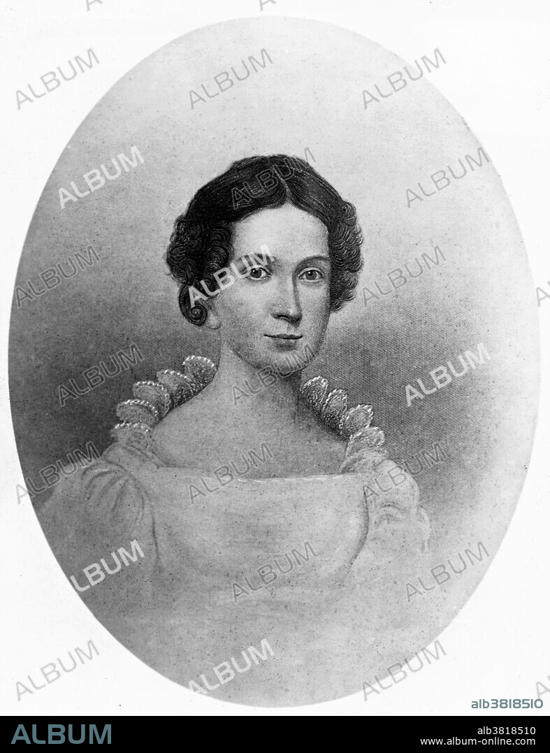 Letitia Christian Tyler (November 12, 1790 - September 10, 1842), first wife of of John Tyler, the tenth President of the United States, and served as First Lady of the United States from 1841 until her death. She met John Tyler, when he was a law student, in 1808. In his only surviving love letter to her, written a few months before their wedding, Tyler promised, "Whether I float or sink in the stream of fortune, you may be assured of this, that I shall never cease to love you." Their 29 year marriage appears to have been a singularly happy one. Mrs. Tyler avoided the limelight during her husband's political rise, preferring domestic responsibilities to those of a public wife. In 1839, she suffered a paralytic stroke that left her an invalid. As First Lady, she remained in the upstairs living quarters of the White House. She died in the White House in 1842 from a stroke at the age of 51. They had four daughters and three sons live to maturity. Artist unknown.
