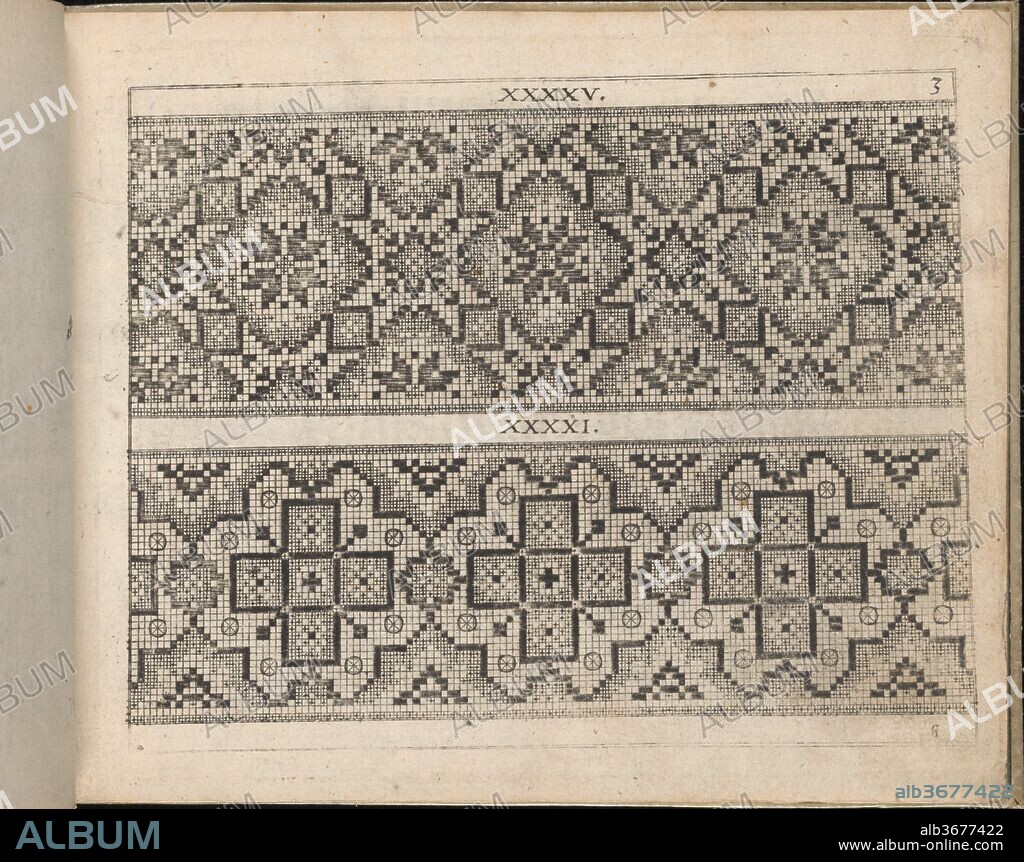 Newes Modelbuch in Kupffer  (Page 12r). Artist: Johann Sibmacher (German, active 1590-1611). Dimensions: Overall: 5 11/16 x 7 1/16 x 3/4 in. (14.5 x 18 x 1.9 cm). Date: 1604.
Designed by Johann Sibmacher, German, active 1590-1611.
2 illustrated title pages, 12 pages of text surrounded by decorative borders, and 56 pages of designs.