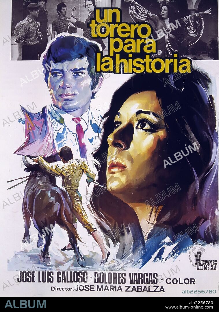PELICULA : UN TORERO PARA LA HISTORIA , 1973. DIRECTOR : JOSE MARIA ZABALZA. ACTORES : JOSE LUIS GALLOSO , DOLORES VARGAS.