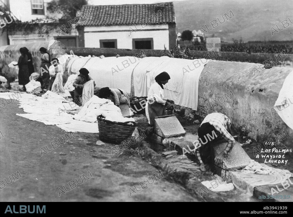 A wayside laundry, Las Palmas, Gran Canaria, Canary Islands, Spain, 20th century.