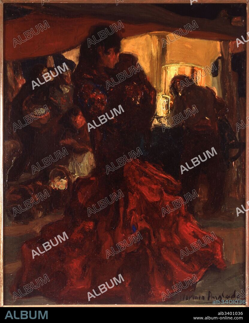HERMENEGILD ANGLADA CAMARASA. Hermenegildo Anglada Camarasa / 'Madre gitana en un mercado', 1903, Óleo sobre lienzo.