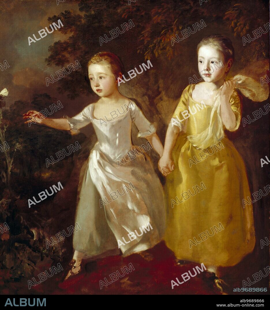 The Painter's Daughters Chasing a Butterfly 1811. By Thomas Gainsborough 1727-88. Thomas Gainsborough (May 14, 1727 (baptised) - August 2, 1788) was one of the most famous portrait and landscape painters of 18th century Britain.. ©TopFoto.