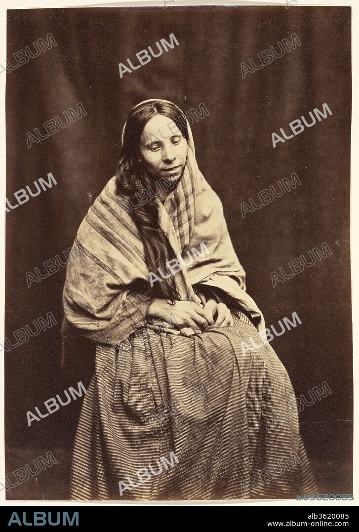 [Patient, Surrey County Lunatic Asylum]. Artist: Hugh Welch Diamond (British, 1808-1886). Dimensions: Image: 18.2 x 12.9 cm (7 3/16 x 5 1/16 in.). Date: 1850-55.