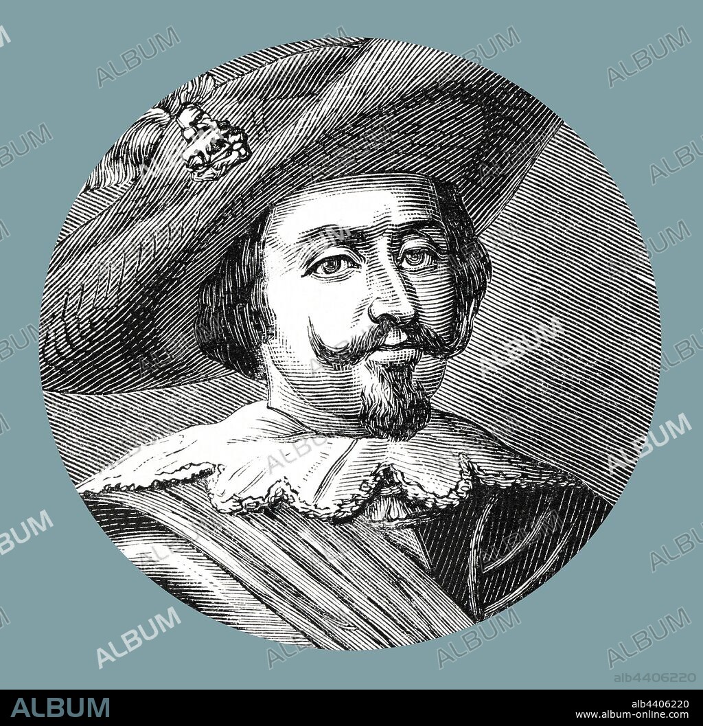 Fadrique Álvarez de Toledo Osorio y Mendoza (1580-1634), marqués de Villanueva de Valdueza, capitán general de la armada española. Grabado de 1877.