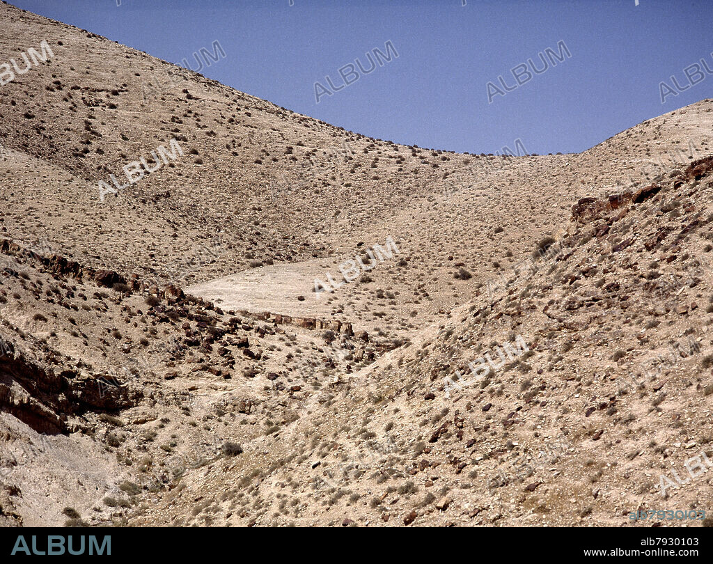 VALLE DEL RIO JORDAN-RIO POR 4 CURSOS DE AGUA QUE BAJAN DE LA CORDILLERA DE HERMON - FOTO AÑOS 90.