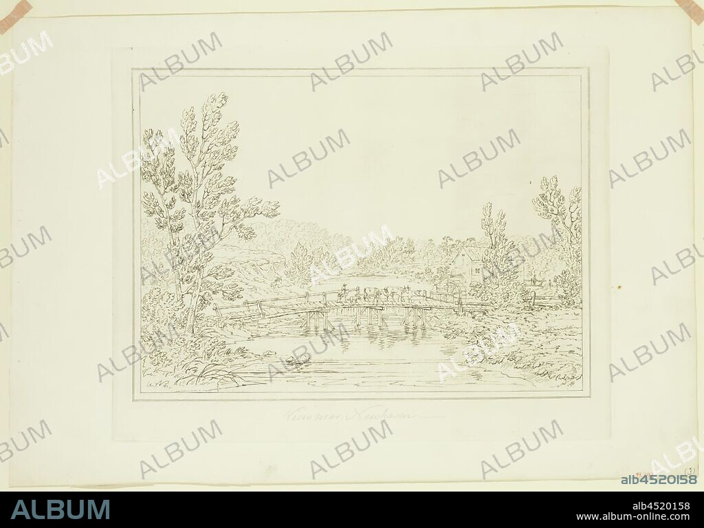 John Hill, English, 1770-1850, View near New Haven, ca. 1820, etching printed in black ink on wove paper, Plate: 12 × 15 1/4 inches (30.5 × 38.7 cm).