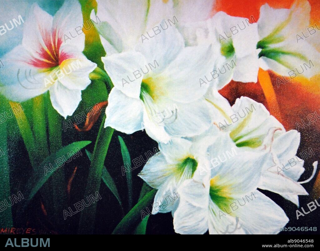 Omi Reyes, Offertory Flower, 1994. Oil on canvas.