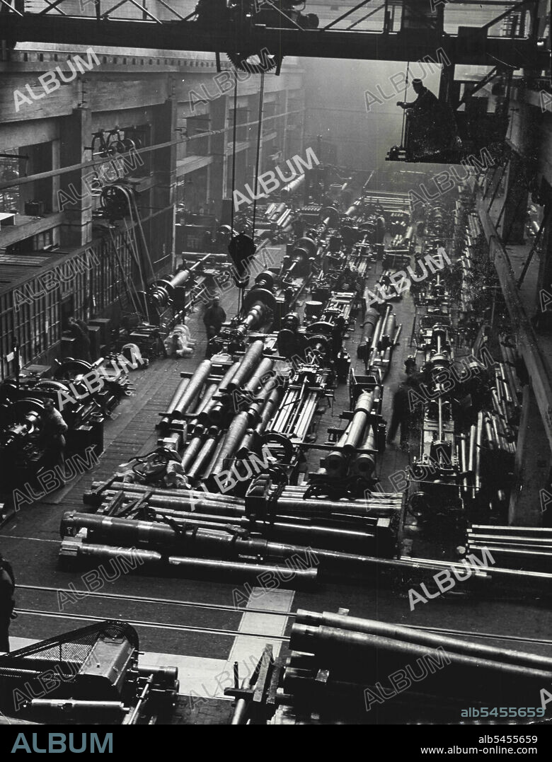 Czechoslovakia's Skoda Works, one of the country's most important engineering facilities. In an attempt to regain its former industrial position in Eastern Europe, Czechoslovakia is adopting Western techniques of management. March 22, 1939. (Photo by Margaret Bourke-White, Pictures Inc.).