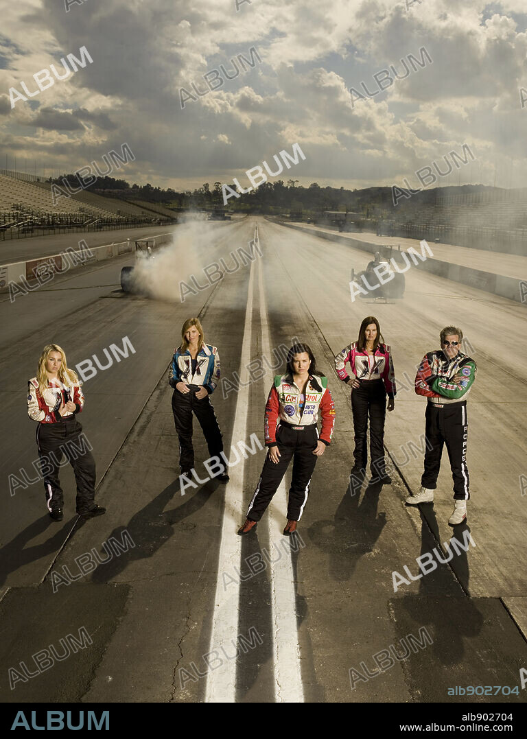 ASHLEY FORCE, BRITTANY FORCE, COURTNEY FORCE, JOHN FORCE and LAURIE FORCE in DRIVING FORCE, 2006 (DRIVING FORCE-TV). Copyright SCHMAGUULI LLC.
