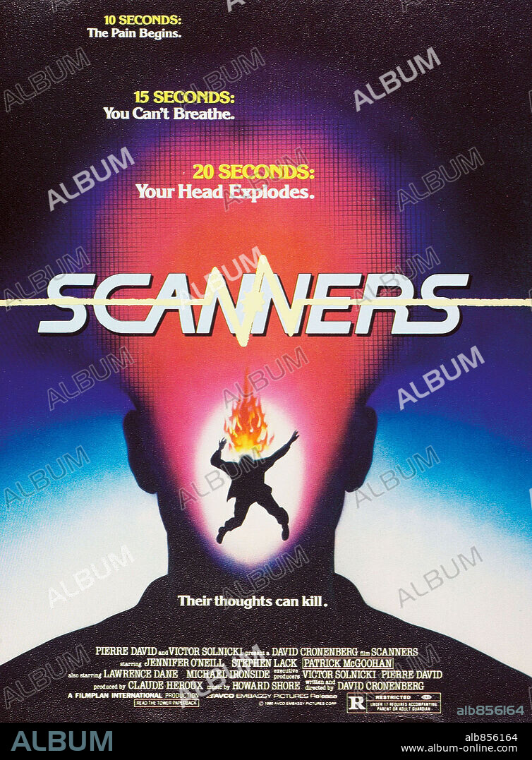 Poster of SCANNERS, 1981, directed by DAVID CRONENBERG. Copyright FILM PLAN INT.