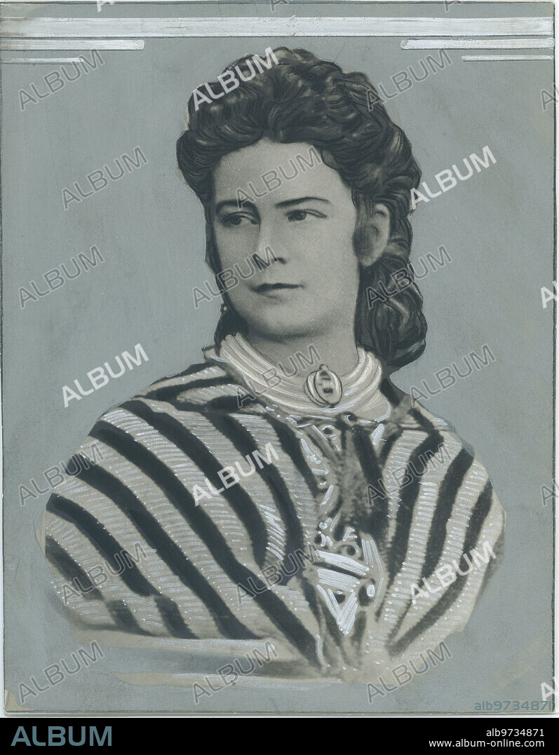 1870. Empress Elizabeth of Austria "Sissi".