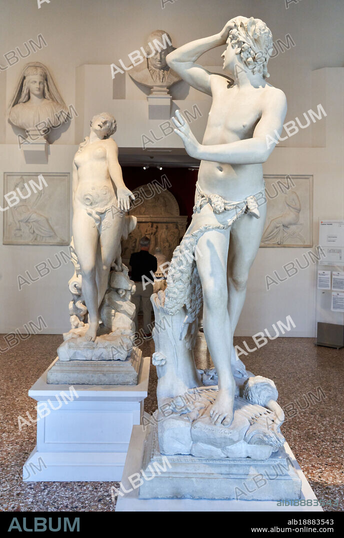 Orfeo, Orpheus, Euridice,1776, marble, Antonio Canova (1757-1822), Correr Museum, Piazza San Marco, Venice, Venezia, Veneto, Italy.