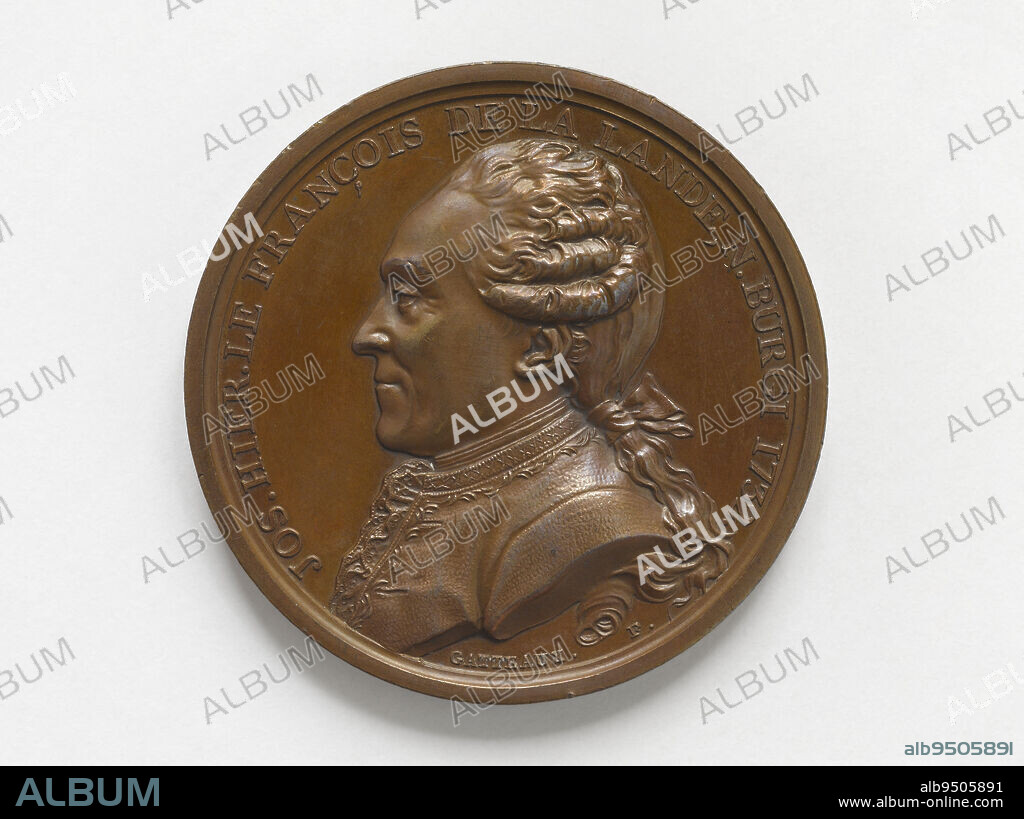 Joseph-Jérôme Le François de Lalande, astronomer (1932-1807), Gatteaux, Nicolas Marie, Engraver in medals, Array, Numismatics, Medal, Dimensions - Work: Diameter: 4.1 cm, Weight (type dimension): 37.43 g.