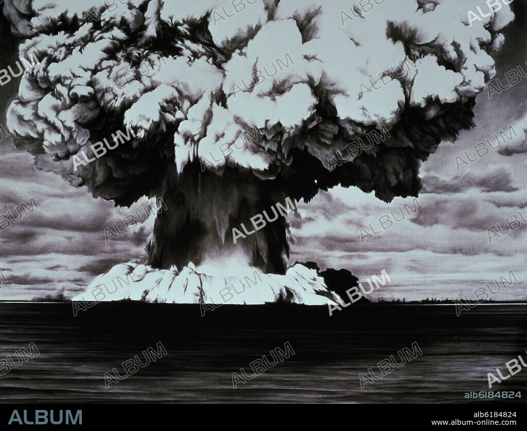 ROBERT LONGO. UNTITLED  - BIKINI ATOM ABEL 1946 - 2003 - CARBONCILLO SOBRE PAPEL - 183 x236 - SERIE LUST OF THE EYE.
