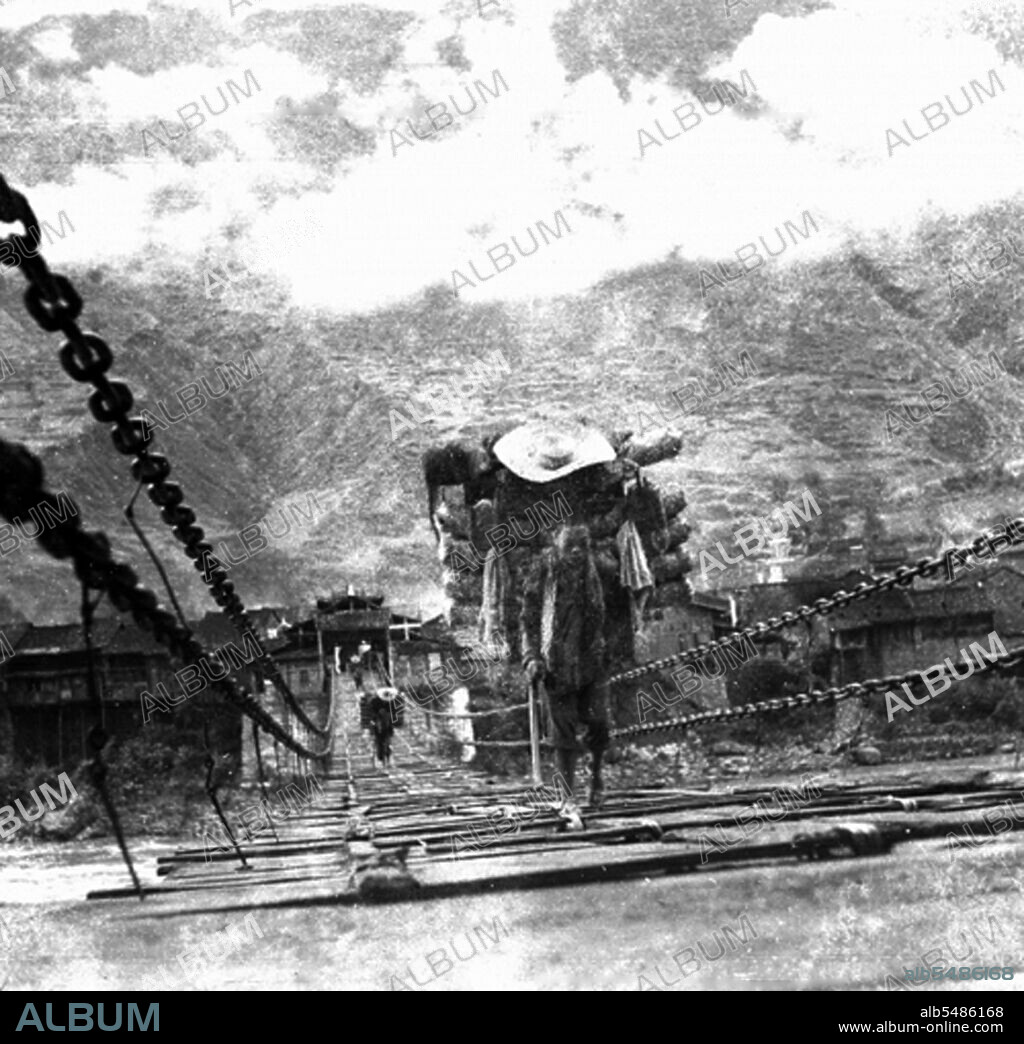 The Tea Horse Road (Cha Ma Dao) was a network of mule caravan paths winding through the mountains of Yunnan, Sichuan and Tibet in Southwest China. It is also sometimes referred to as the Southern Silk Road and Ancient Tea Horse Road. From around a thousand years ago, the Ancient Tea Route was a trade link from Yunnan, one of the first tea-producing regions, to India via Burma, to Tibet, and to central China via Sichuan Province. In addition to tea, the mule caravans carried salt. It is believed that it was through this trading network that tea (typically tea bricks) first spread across China and Asia from its presumed origins in Pu'er county, near Simao Prefecture in Yunnan. The Luding Bridge (Luding Qiao) is a bridge over the Dadu River in Luding County, Garze Tibetan Autonomous Prefecture, Sichuan, China, located about 80 kilometers west of the city of Ya'an. The bridge dates from the Qing Dynasty and is considered a historical landmark. In 1935, during the Long March, soldiers of the Fourth Regiment of the Chinese Workers and Peasants' Army secured the bridge as a river crossing vital to the Red Army.