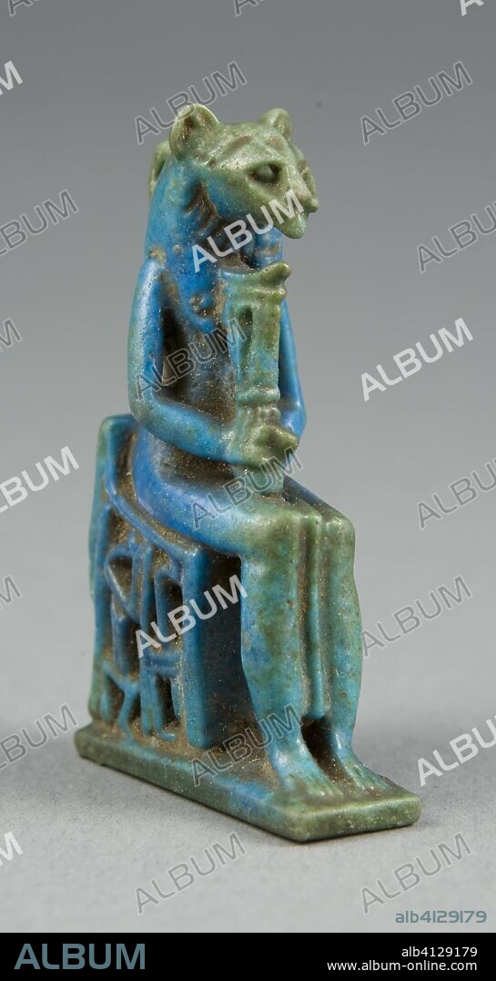 ANCIENT EGYPTIAN. Amulet of the Goddess Sekhmet. Egyptian. Date: 1070 BC-664 BC. Dimensions: 5.5 × 3.5 × 1.75 cm (2 3/16 × 1 3/8 × 1 11/16 in.). Faience. Origin: Egypt.