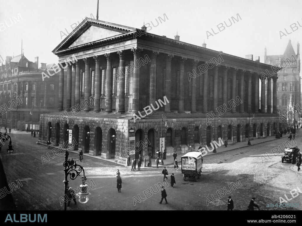 Town Hall, Birmingham, West Midlands. Designed by Joseph Hanson and Edward Welch, Birmingham's Neoclassical Town Hall was built in 1834.