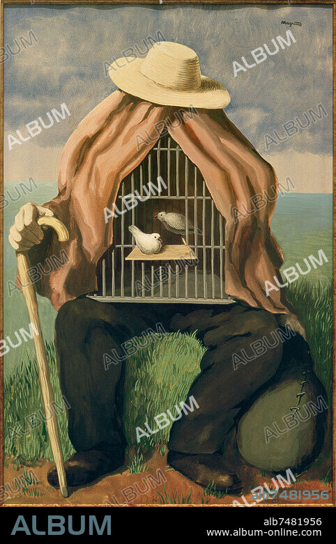 RENÉ MAGRITTE. Magritte, René; 1898-1967. "Der Therapeut", 1936. Gouache auf Papier, 47,6 x 31,3 cm. Privatsammlung.