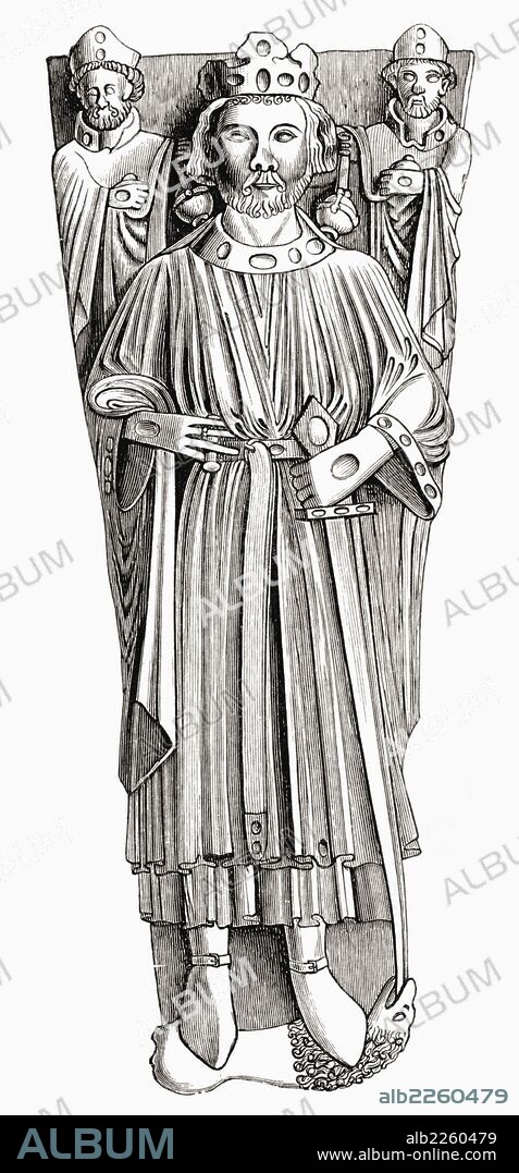 Effigy Of King John On His Tomb In Worcester Cathedral.