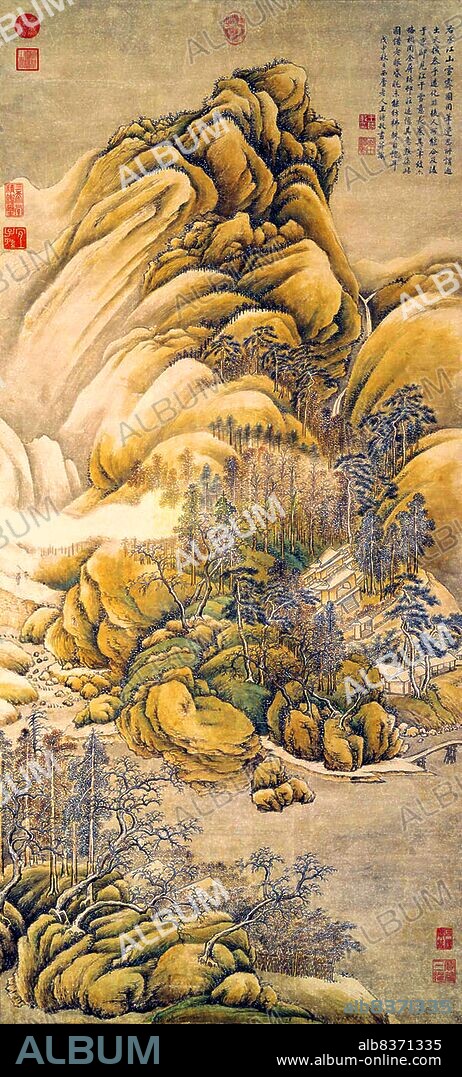 Wang Wei was one of the most famous men of arts and letters of his time. Many of his poems are preserved, and twenty-nine were included in the highly influential 18th century anthology 'Three Hundred Tang Poems'.<br/><br/>. Wang Shimin was a Chinese landscape painter during the Qing Dynasty (16441911).