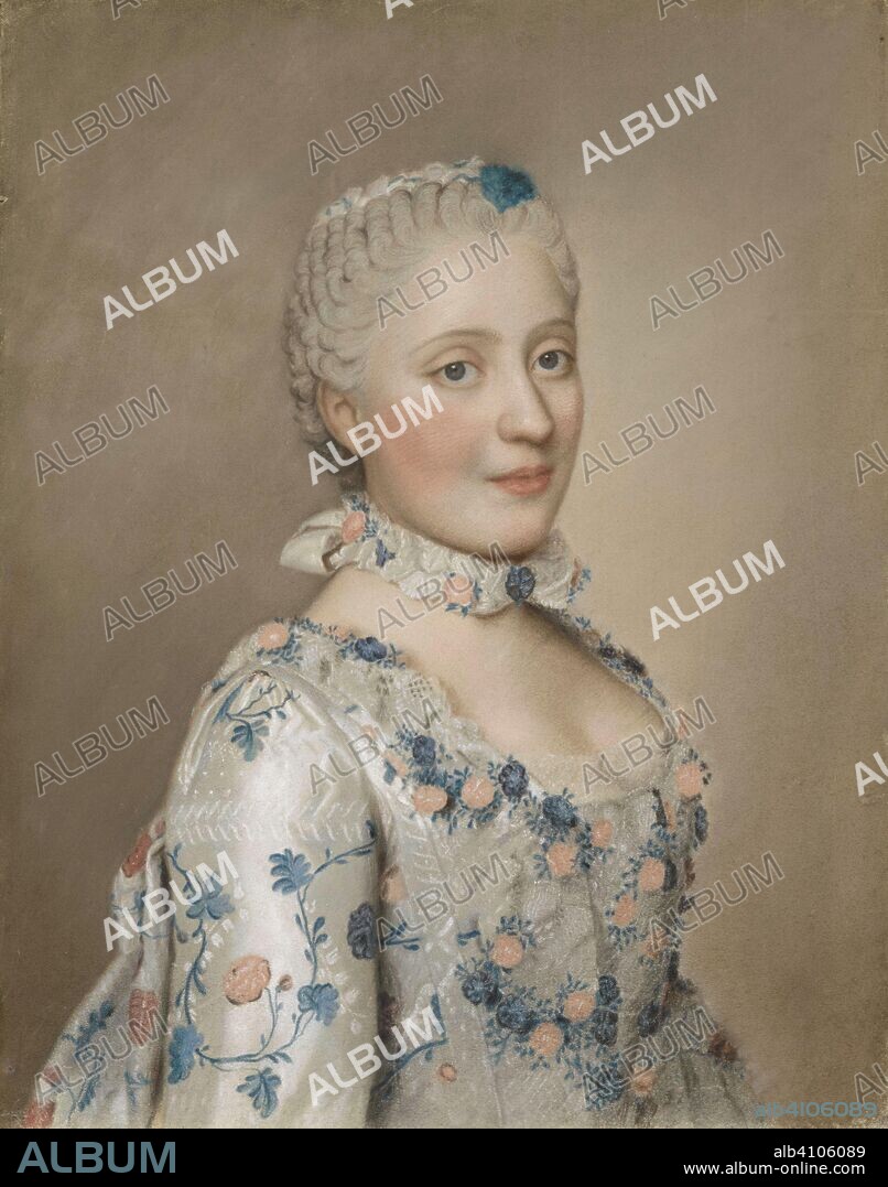 Maria Josepha of Saxony, Dauphine of France. Portret van Marie Josèphe van Saksen (1731-67), dauphine van Frankrijk. Draughtsman: Jean-Etienne Liotard. Dating: 1749. Measurements: h 41 cm × w 32.5 cm; w 2.4 kg; h 113.6 cm × w 88.8 cm × t 6.3 cm.