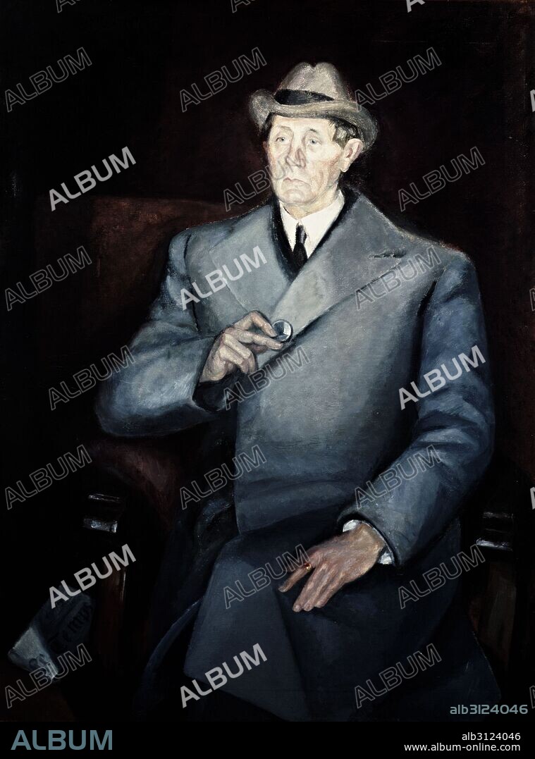 DANIEL VAZQUEZ DIAZ. Retrato de Azorín (José Martínez Ruiz) (1873-1967). Escritor español. Formó parte de la generación del 98. Colección particular, Madrid.