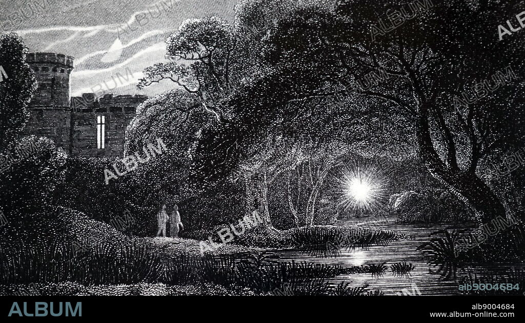 Ignis Fatuus, Will-'o-the-Wisp or Jack-'o-Lantern, a dancing light caused by marsh gas in a swampy ground.