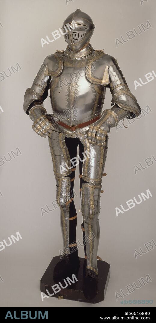 DESIDERIUS HELMSCHMIED (1513-1579) ATRIBUIDO. ARMADURA DE CARLOS V LLAMADA ARMADURA DE MÜHLBERG - 1544 - ACERO Y ORO.