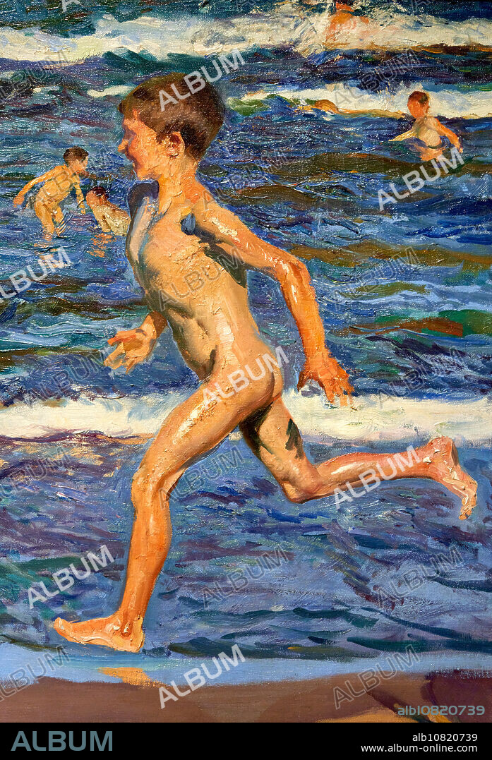 Running on the beach. Valencia, 1908, Joaquín Sorolla (Valencia, 1863-Cercedilla, Madrid, 1923), Fine Arts Museum, Museo Bellas Artes, Oviedo, Asturias, Spain.