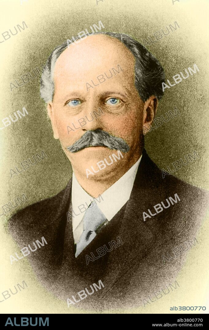 Percival Lawrence Lowell (March 13, 1855 - November 12, 1916) was a businessman, author, mathematician, and astronomer who fueled speculation that there were canals on Mars, founded the Lowell Observatory in Flagstaff, Arizona, and formed the beginning of the effort that led to the discovery of Pluto 14 years after his death. The choice of the name Pluto and its symbol were partly influenced by his initials PL. He was elected a Fellow of the American Academy of Arts and Sciences in 1892. Beginning in the winter of 1893-94, using his wealth and influence, Lowell dedicated himself to the study of astronomy. For fifteen years Lowell studied Mars extensively, and made intricate drawings of the surface markings as he perceived them. Lowell published his views in three books: Mars (1895), Mars and Its Canals (1906), and Mars As the Abode of Life (1908). With these writings, Lowell more than anyone else popularized the long-held belief that these markings showed that Mars sustained intelligent life forms. World War I very much saddened Lowell, a dedicated pacifist. He died of a stroke at the age of 61.