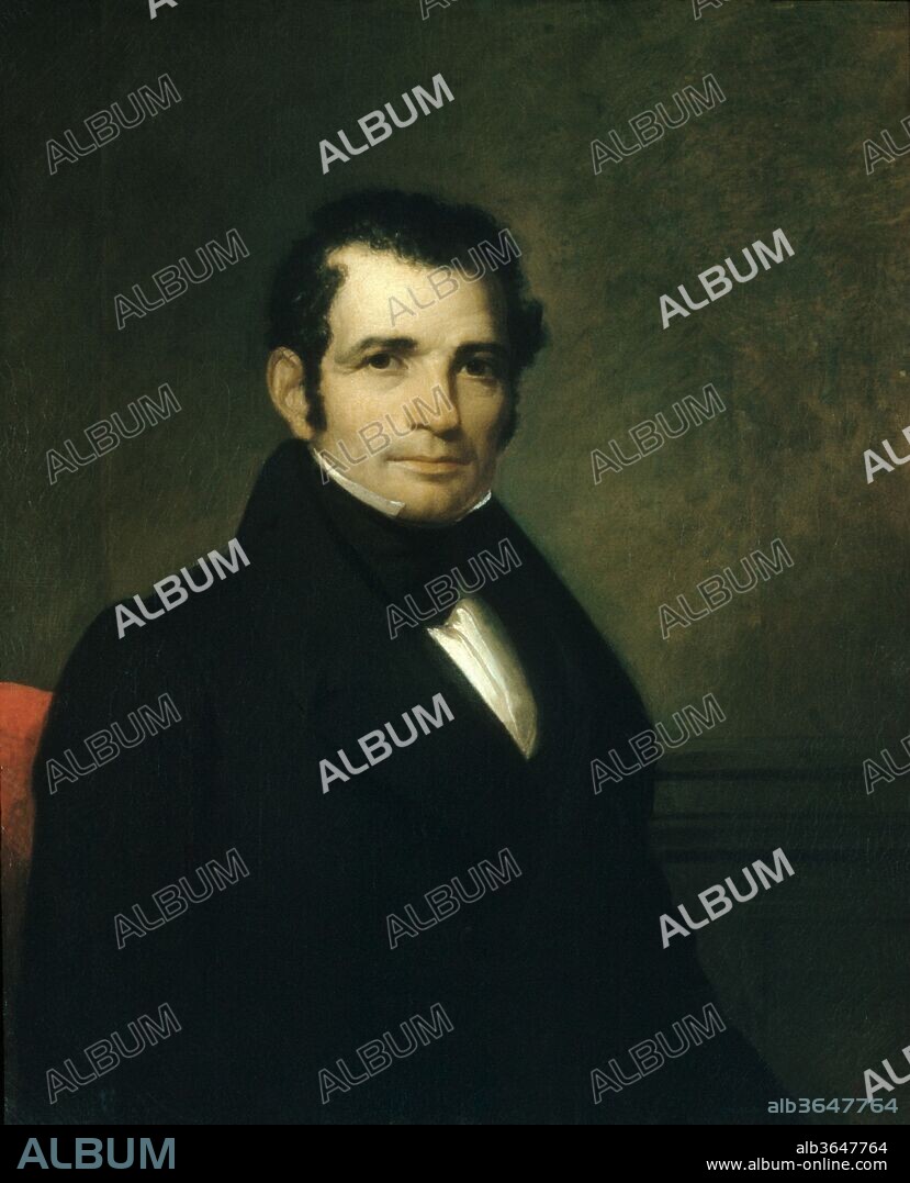 Luman Reed. Artist: Asher Brown Durand (American, Jefferson, New Jersey 1796-1886 Maplewood, New Jersey). Dimensions: 30 1/8 x 25 3/8 in. (76.5 x 64.5 cm). Date: 1835.
One of early America's great art patrons, the dry goods merchant Luman Reed of New York offered critical support to the careers of Durand, the landscape painter Thomas Cole, and the genre painter William Sidney Mount, and built a gallery in his house for the display of their work and that of the old masters. From Durand, Reed commissioned portraits of the nation's presidents and eventually encouraged the artist to abandon his original career as an engraver to become a painter. Still, he would not live to see Durand blossom as a landscape artist. Reed died untimely, just the year after the completion of this solid likeness. His passing was sorely mourned; Durand reminded Cole in a letter that Reed was "the man whose equal we shall never see again." The artist did not exaggerate, but Reed's partner, Jonathan Sturges, for whom this portrait was painted, became an important patron in his own right of Durand, Cole, and their colleagues.