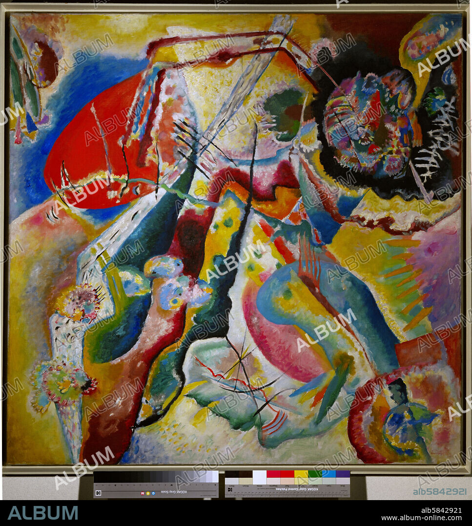WASSILY KANDINSKY. Tache rouge-the red spot. Oil on canvas (1914) 130 x 130 cm.
