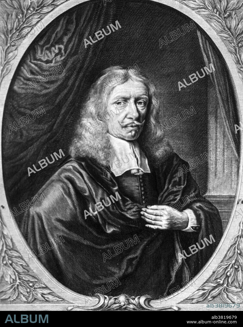 Johannes Hevelius (January 28, 1611 - January 28, 1687) was a Polish astronomer. He is remembered as the founder of founder of lunar topography, who also described ten new constellations (seven of which are still recognized by astronomers). He was also a councilor, mayor of Danzig and was taught the art of brewing from his father, a wealthy merchant of Bohemian origin. In 1641 he built an observatory on the roofs of his three connected houses. The observatory was known by the name Sternenburg (Star Castle). He made observations of sunspots, 1642-1645, devoted four years to charting the lunar surface and discovered the Moon's libration in longitude. He discovered four comets, in 1652, 1661,1672 and 1677. These discoveries led to his thesis that such bodies revolve around the Sun in parabolic paths. His observatory, instruments and books were destroyed by fire in 1679. He promptly repaired the damage enough to enable him to observe the great comet of December 1680. His health had suffered from the shock of the 1679 fire, and he died on his 76th birthday.