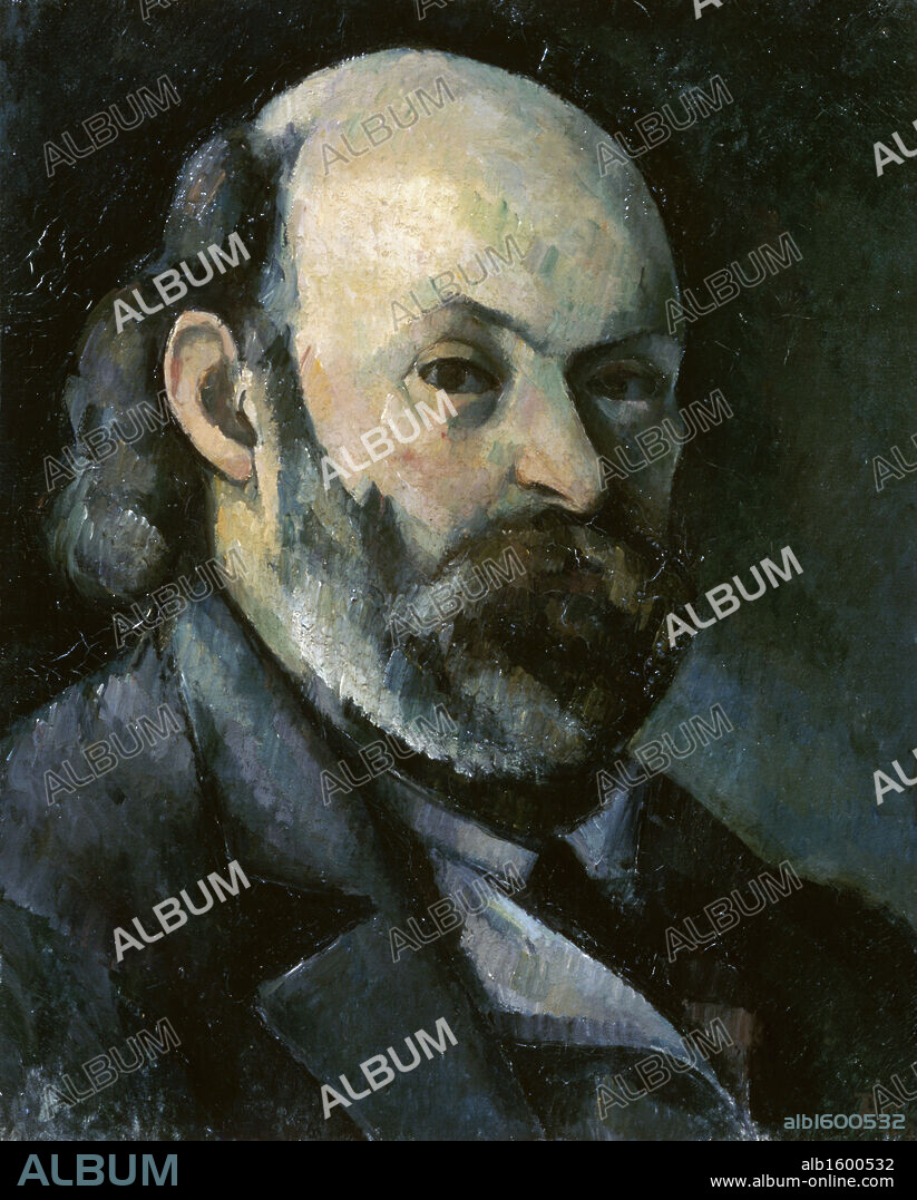 PAUL CÉZANNE. Self Portrait  1880  Paul Cezanne (1839-1906 French)  Oil on canvas  Pushkin Museum of Fine Arts, Moscow, Russia.