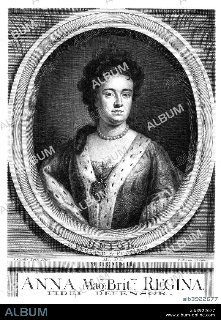 Anne, Queen of Great Britain and Ireland. Anne (1665-1714) became Queen of England, Scotland and Ireland on 8 March 1702. On 1 May 1707, when England and Scotland combined into a single kingdom, Anne became the first sovereign of Great Britain. She continued to reign until her death.