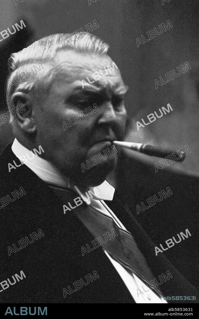 Ludwig Erhard, West-German Minister of Economy and " father of the German economic miracle",1962.