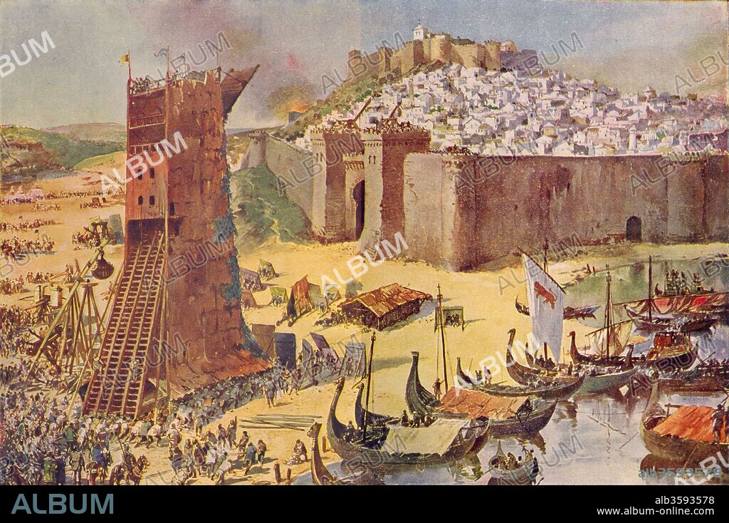 ALFREDO ROQUE GAMEIRO. The Siege of Lisbon, 1147.