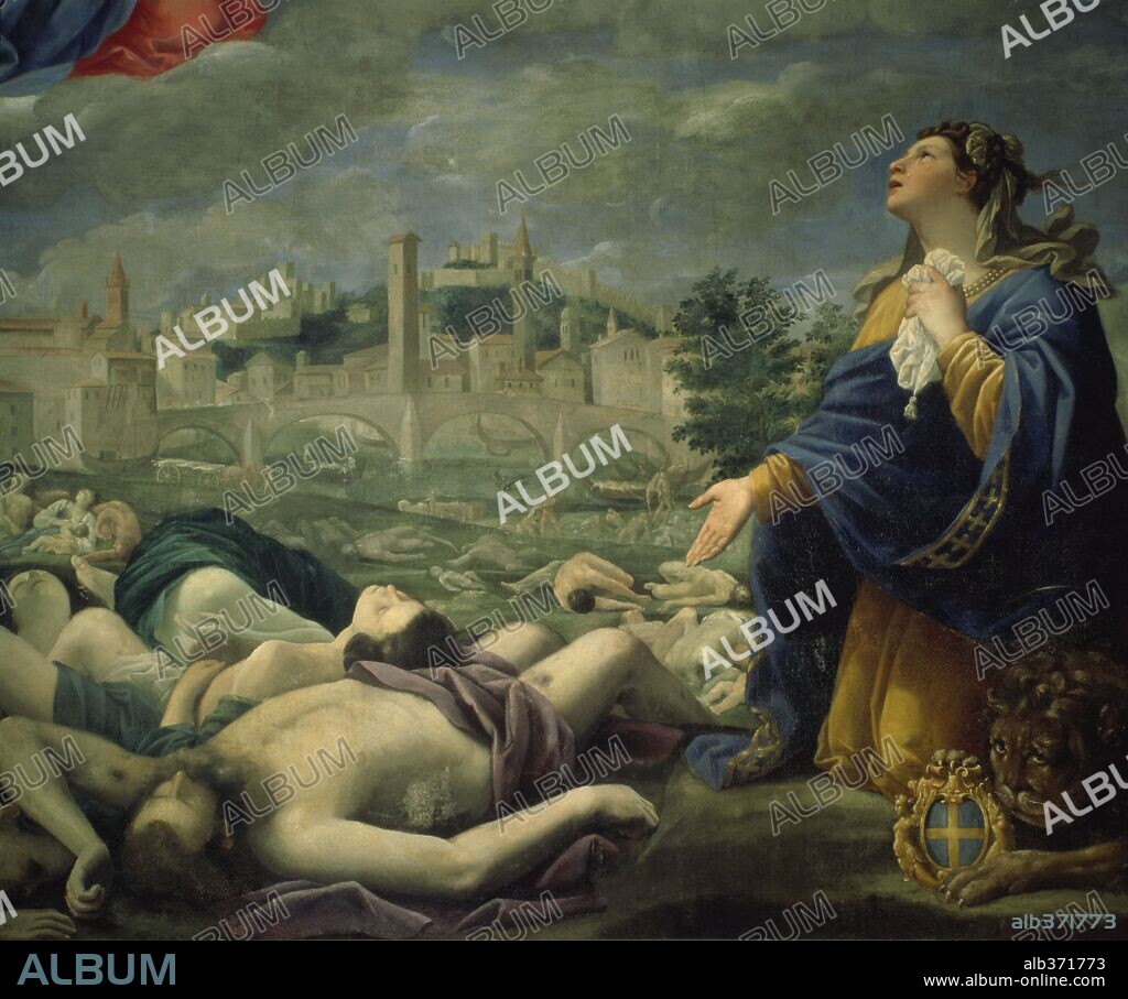 ANTONIO GIAROLA. Verona weeps for the cessation of the plague. San Fermo Maggiore Verona, Italy.
