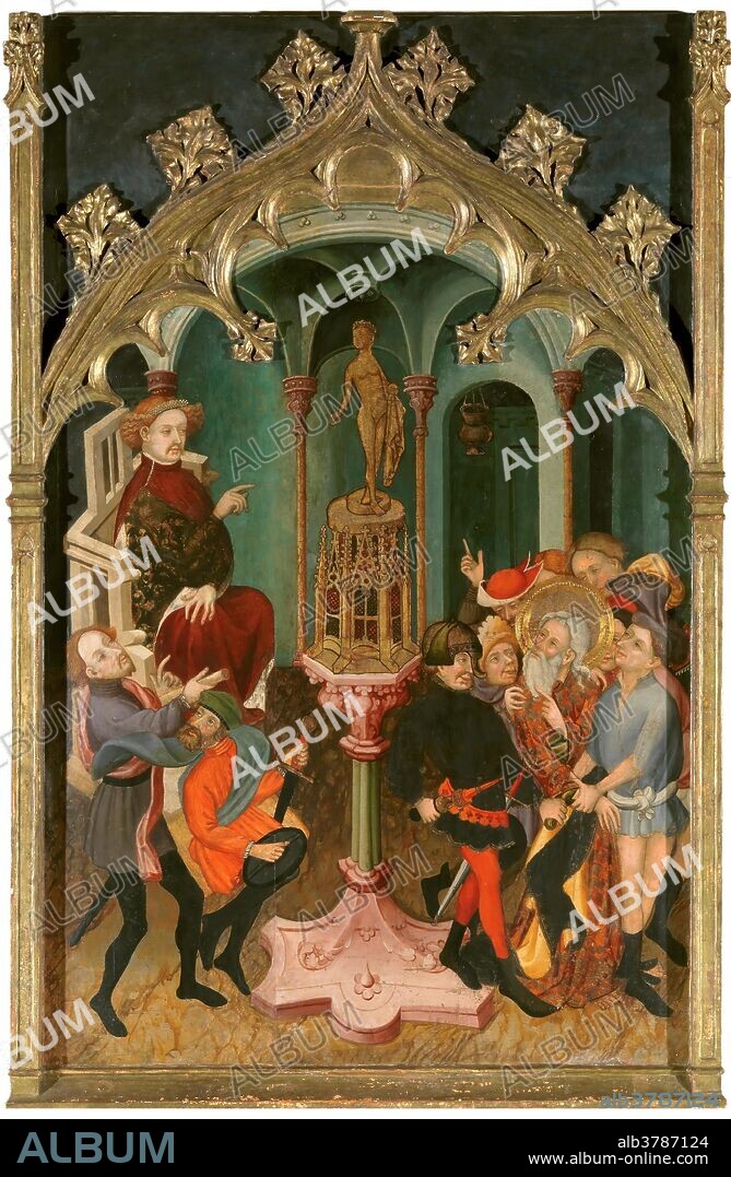 LLUÍS BORRASSÀ. Luis Borrassà / 'Saint Andrew refusing to worship the Idol'. 1400 - 1405. Tempera on poplar panel.