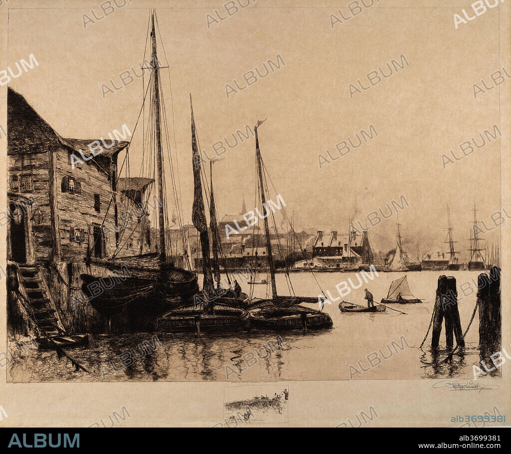 STEPHEN PARRISH. Quebec. Dated: 1887. Dimensions: image: 45.5 × 60 cm (17 15/16 × 23 5/8 in.)  sheet: 52.9 × 63.5 cm (20 13/16 × 25 in.). Medium: etching in black in wove paper.